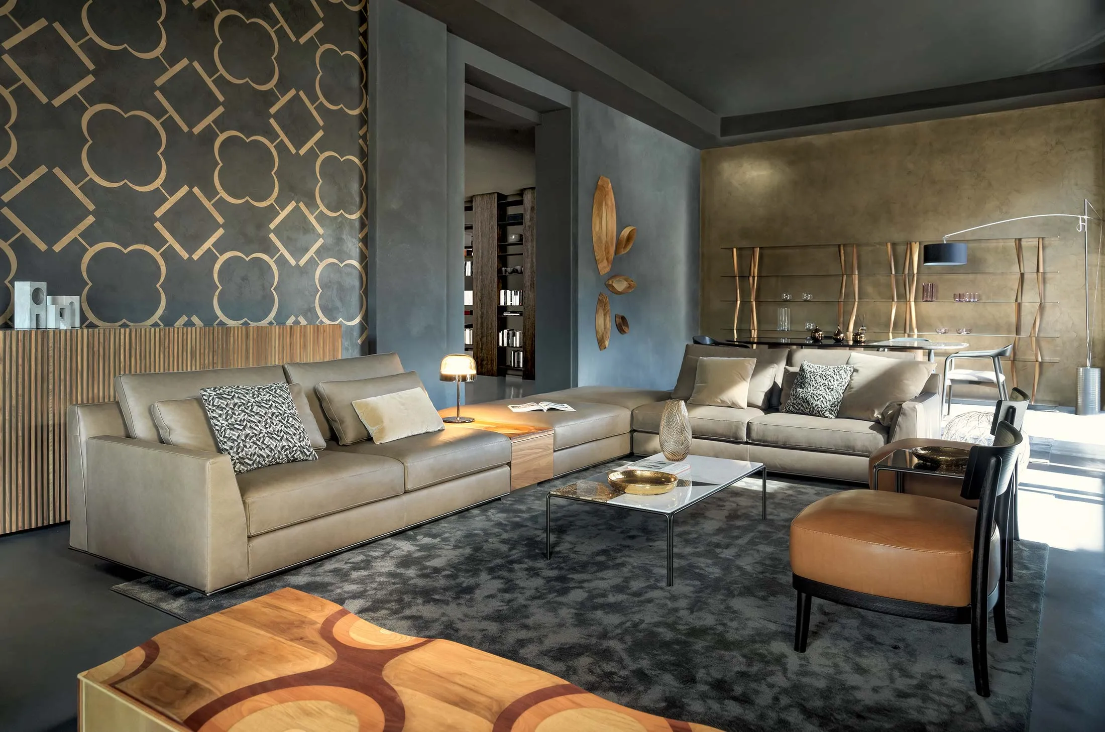 Ellington modular sofa in fabric or leather