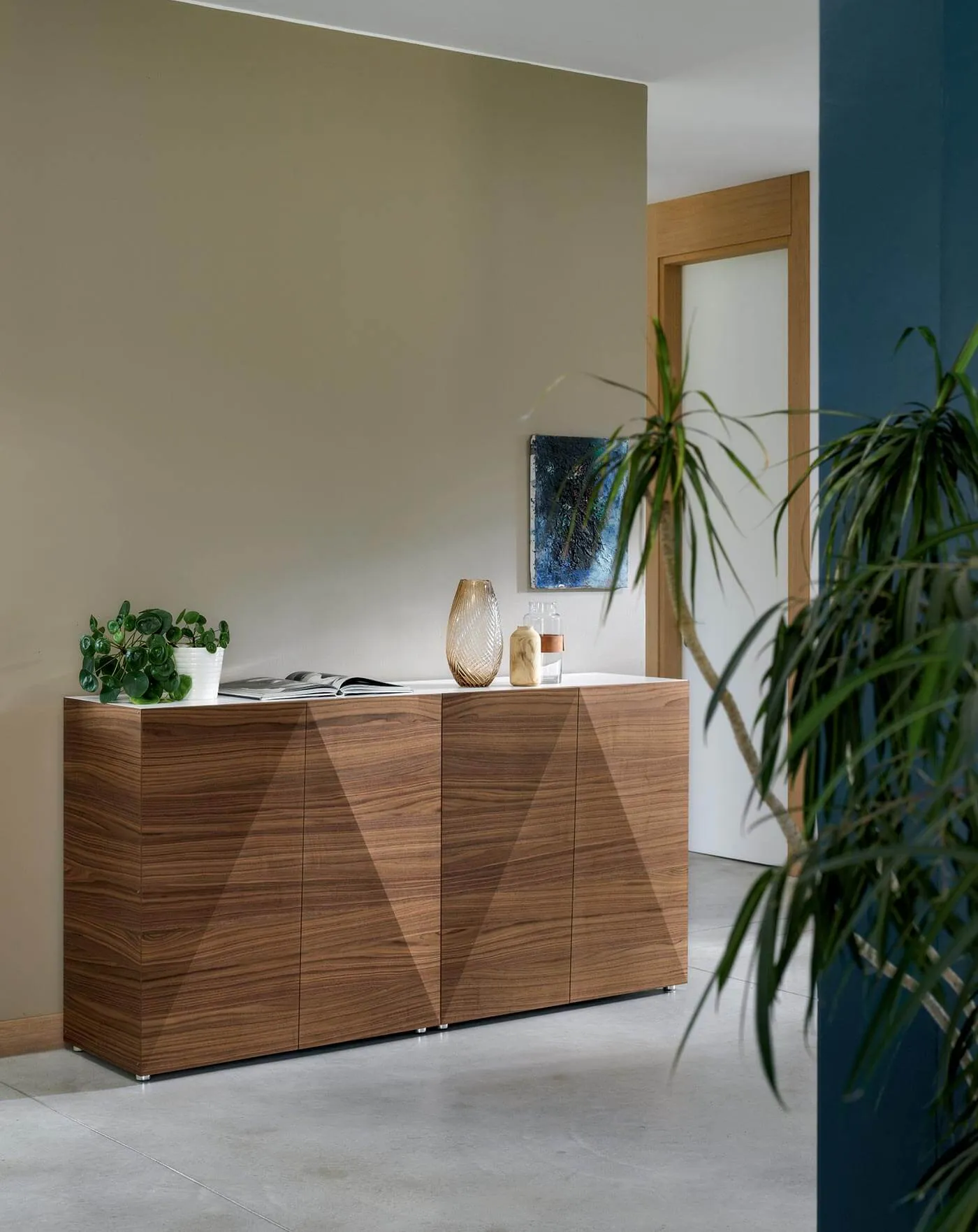 NOT RIDDLED walnut sideboard with hinged doors by Casamania & Horm