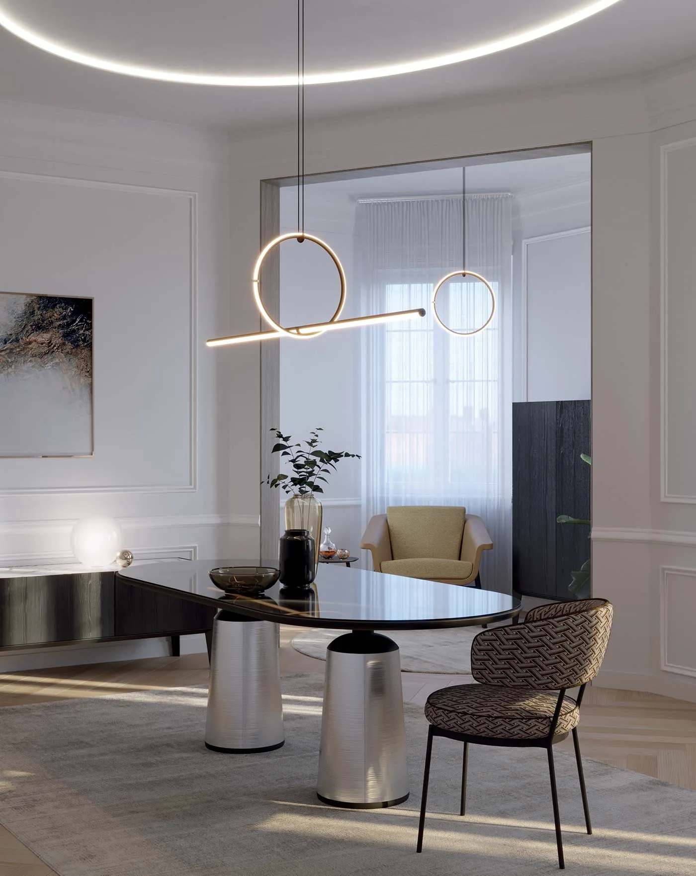 MARIEN round glass table by Casamania & Horm